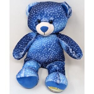 Build A Bear Polar Express 15" Plush stuffed Bear Blue Starry Night - READ